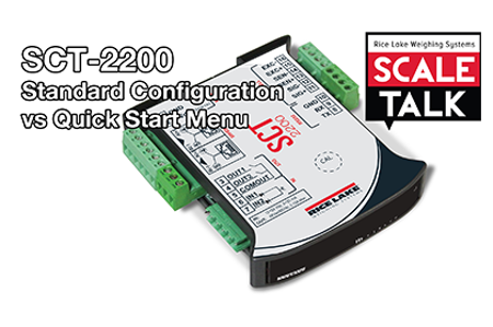 ScaleTalk: SCT-2200 Standard Configuration vs Quick Start Menu