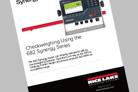 Checkweighing Using the 682 Synergy Series Digital Weight Indicator