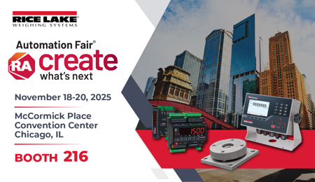 Rice Lake to Display Weighing Solutions for Industrial Automation and Automation Fair in Chicago