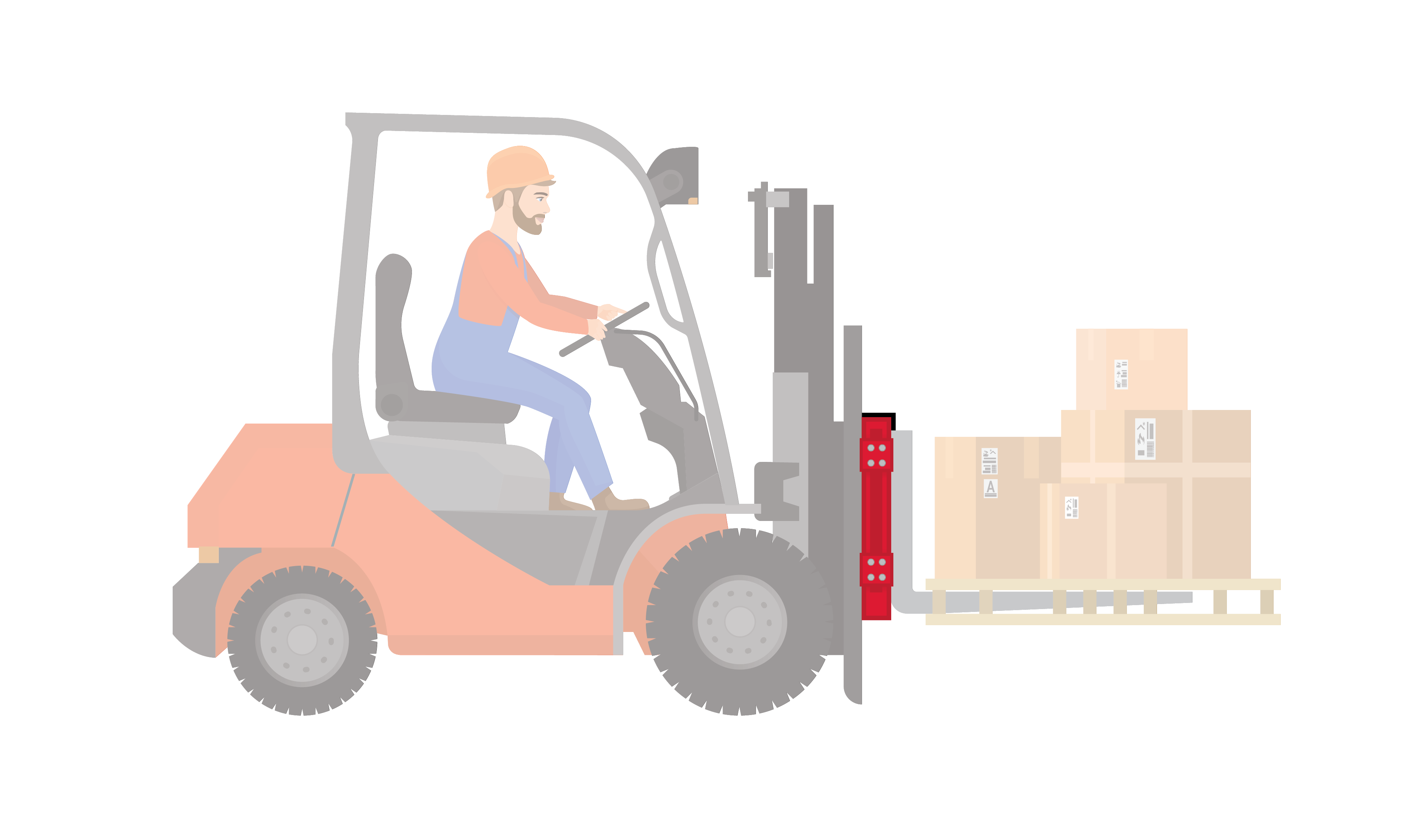 Illust Logistics Solutions Elements Forklift Scale