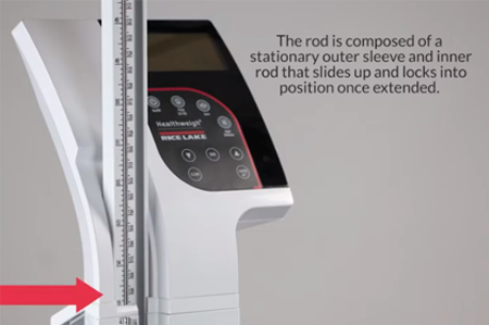 Using the Height Rod on Rice Lake's 150-10-5 Digital Physician Scale