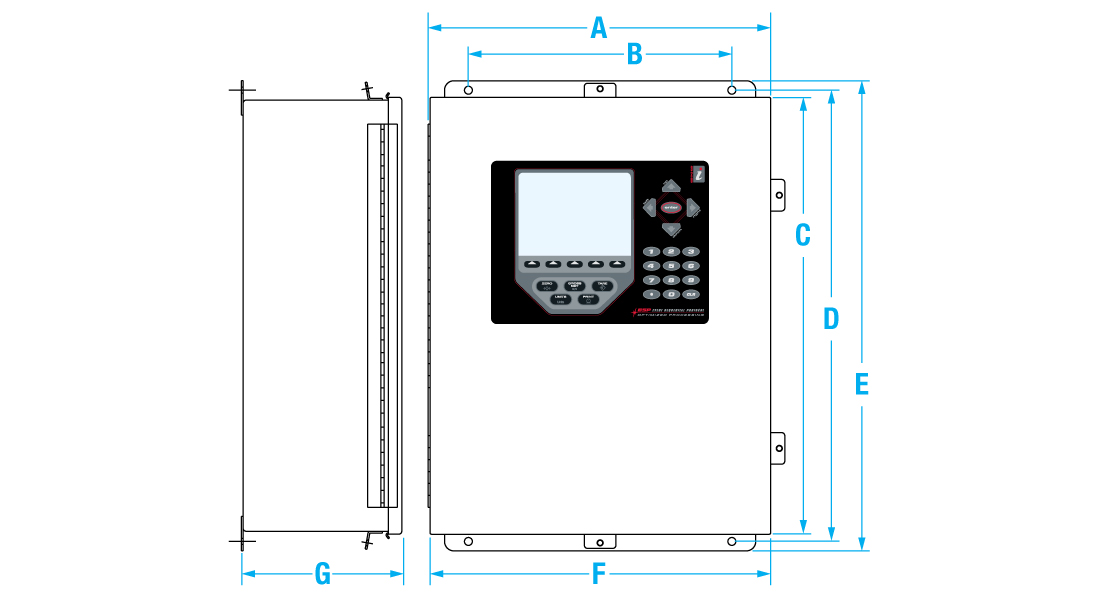Drw 920I Wall Mount Weight Indicator Dimensions